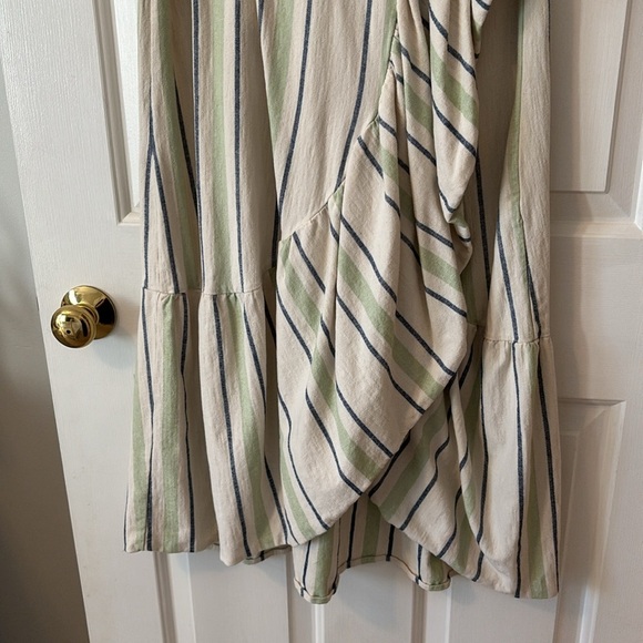 Zara Sleeveless Striped Ruffle Midi Dress - Size S - Picture 9 of 9